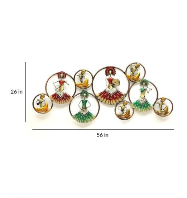  Metal Iron 9 Ring Doll With Led -  Multicolor, Metal, Pack of1